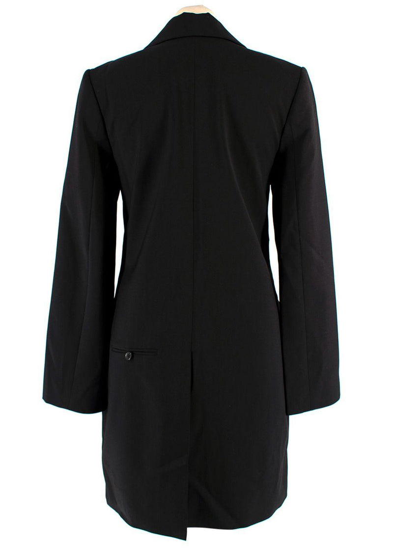 Black Longline Single-Breasted Blazer / Jacket