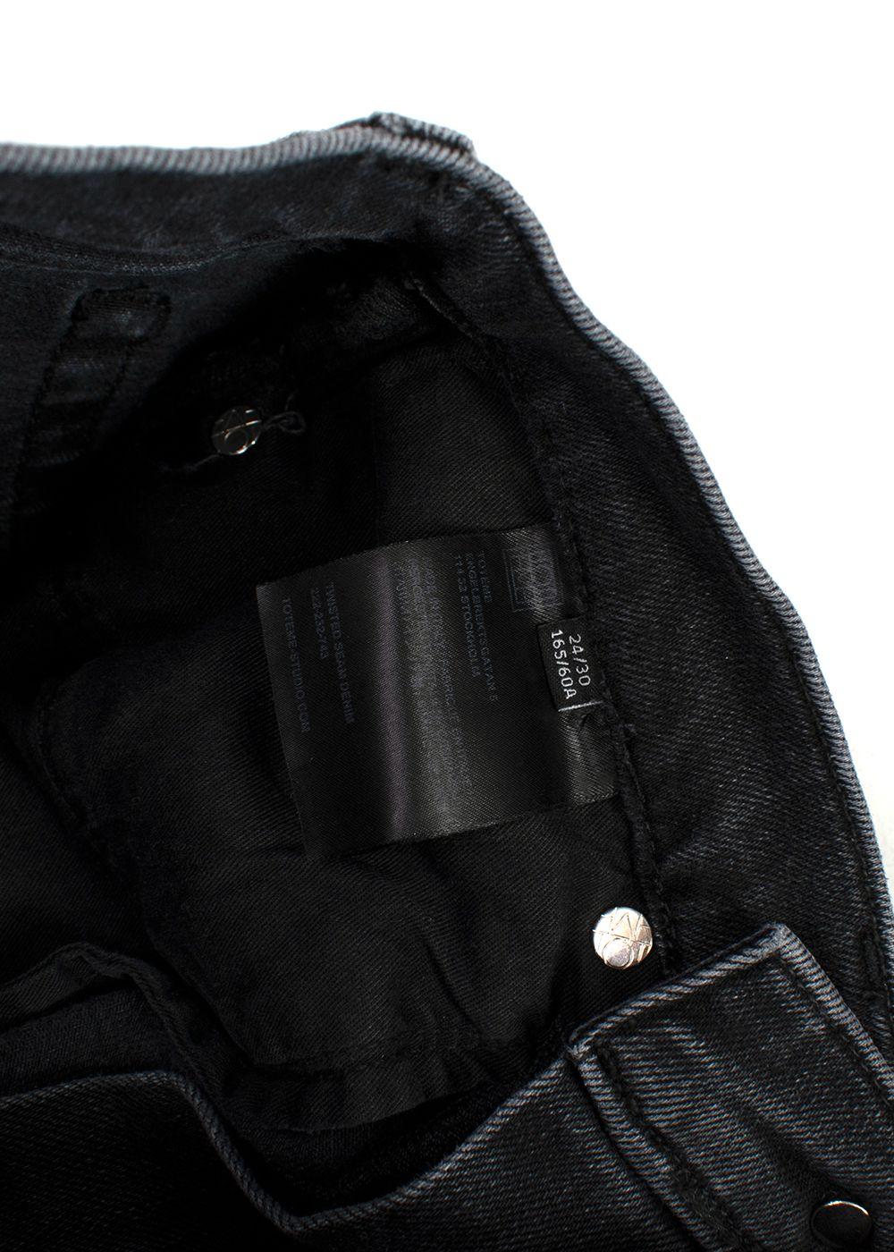 Toteme Washed Black Twisted Seam Jeans