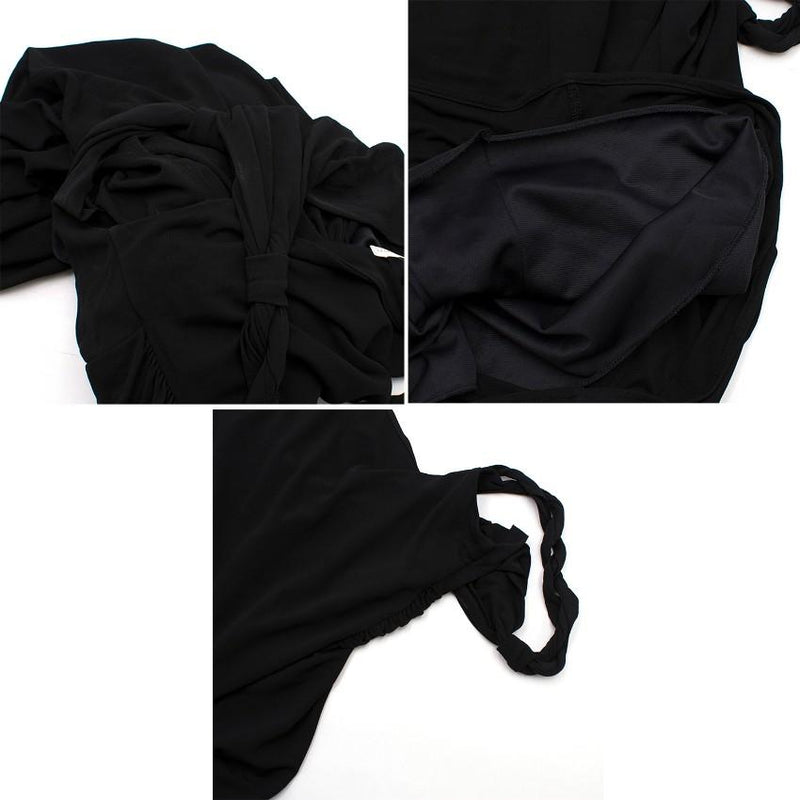 D Exterior Black Ruched Dress