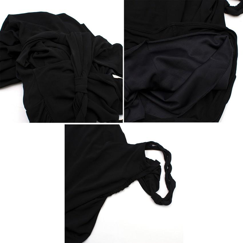 D Exterior Black Ruched Dress