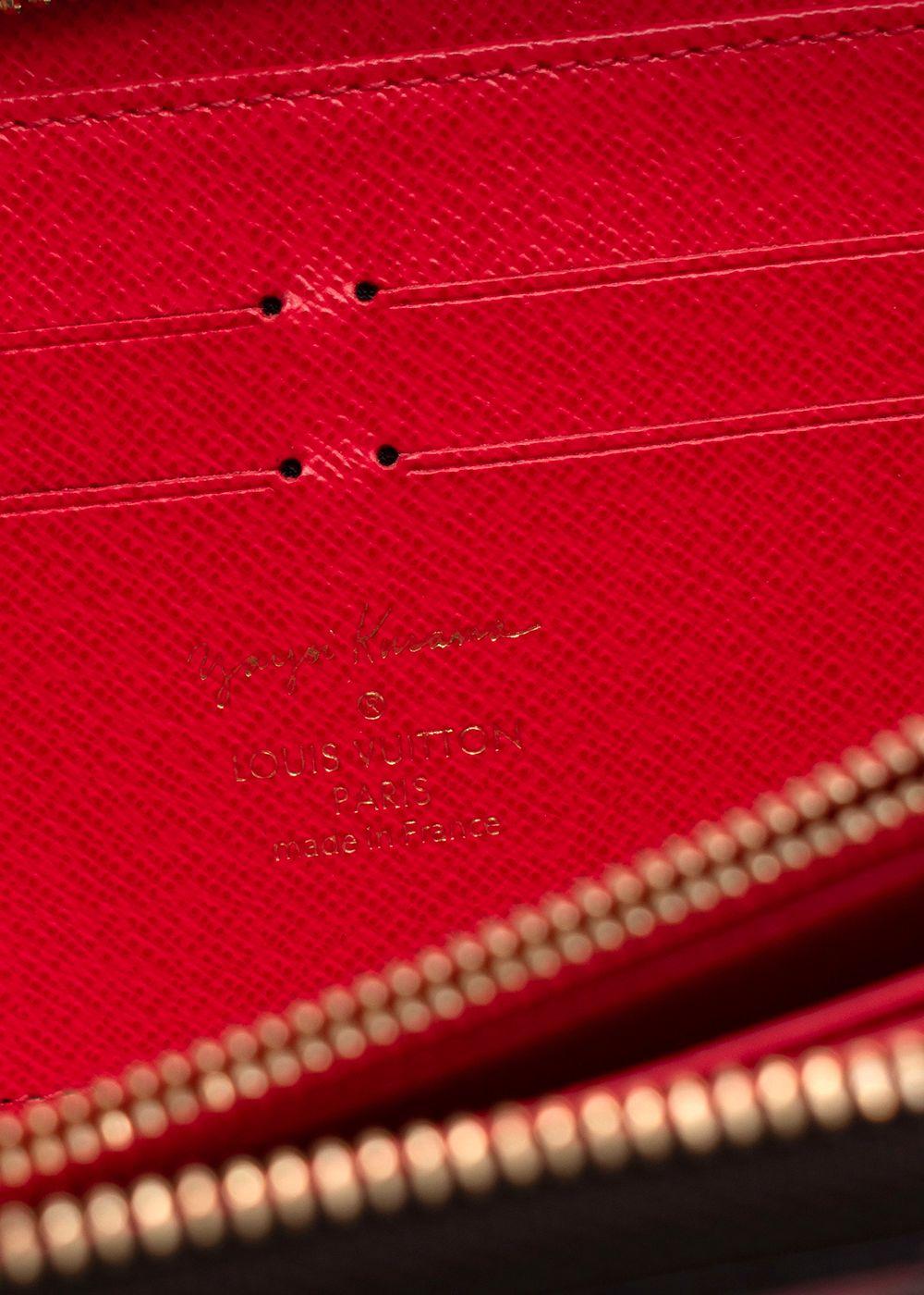 Louis Vuitton Red Monogram Kusama Pumpkin Dots Zippy Wallet