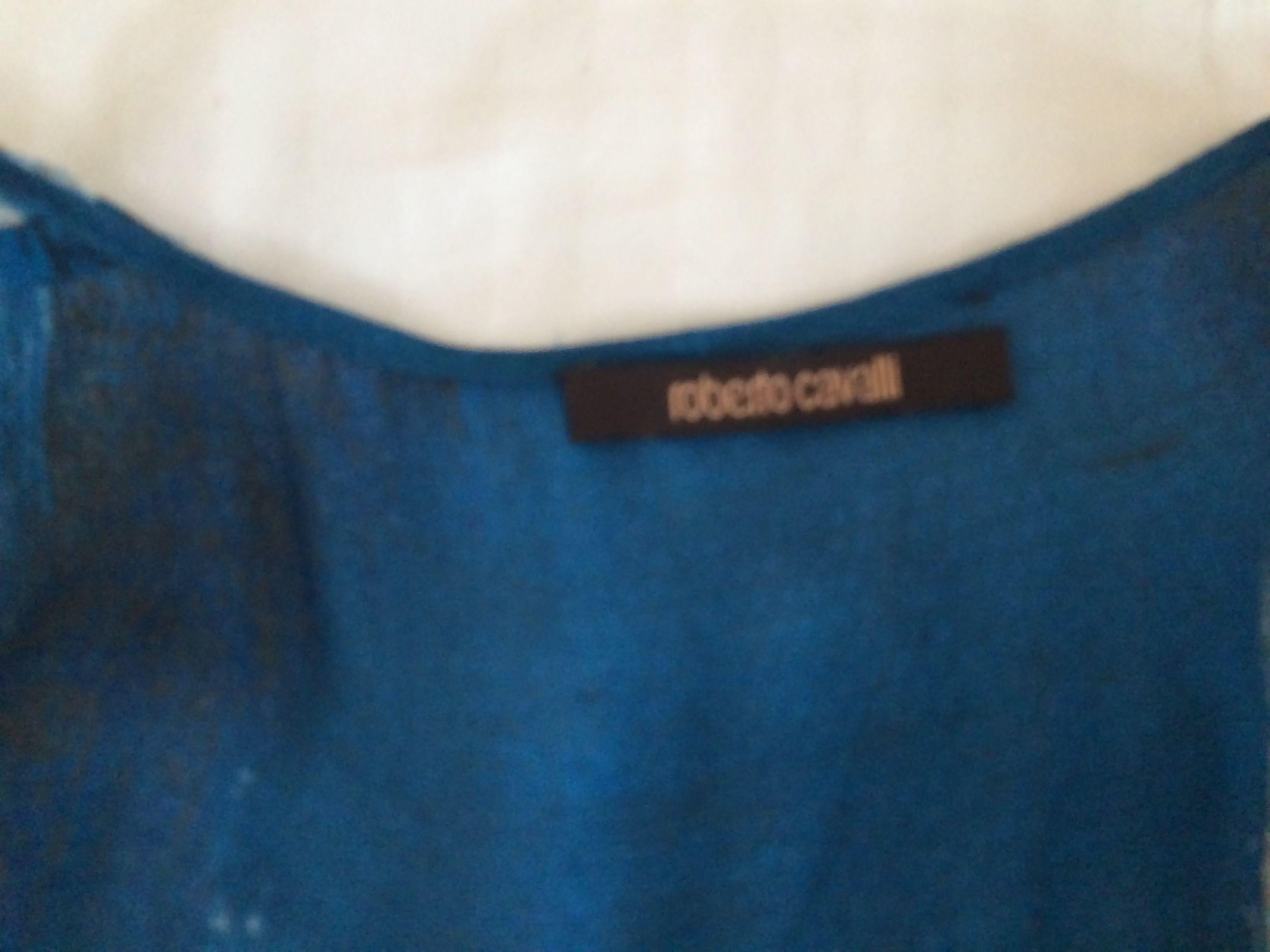 Roberto Cavalli Pure Silk Tie Dye Top