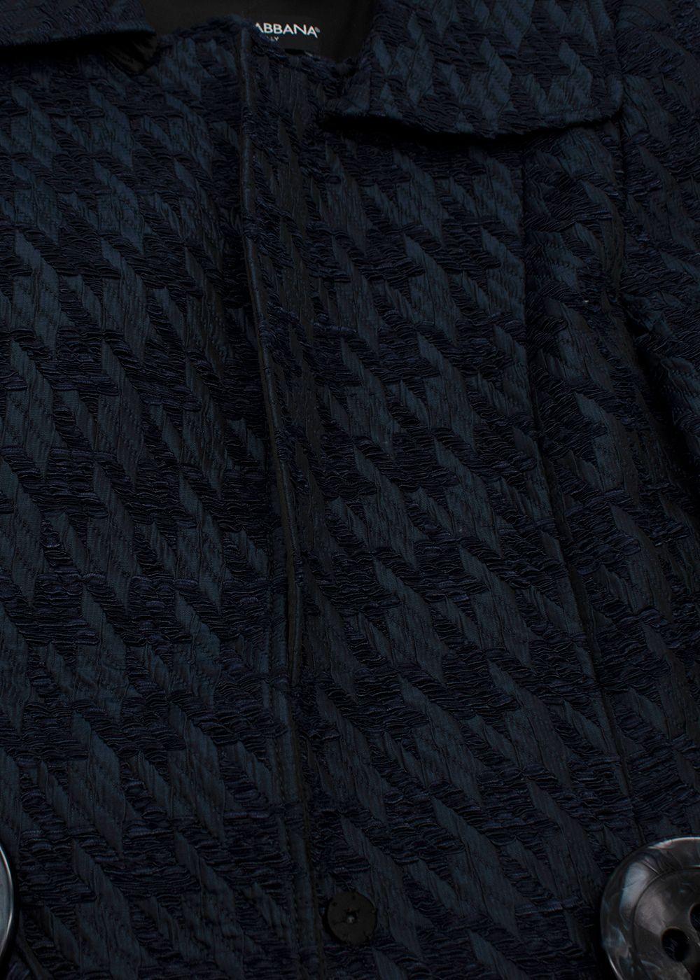 Dolce & Gabbana Houndstooth Silk Coat