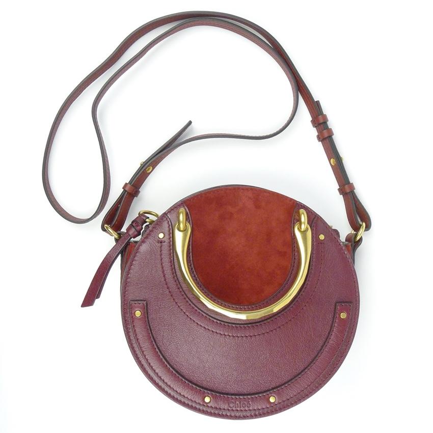 Chloe Burgundy/Red Suede & Leather Pixie Crossbody Bag