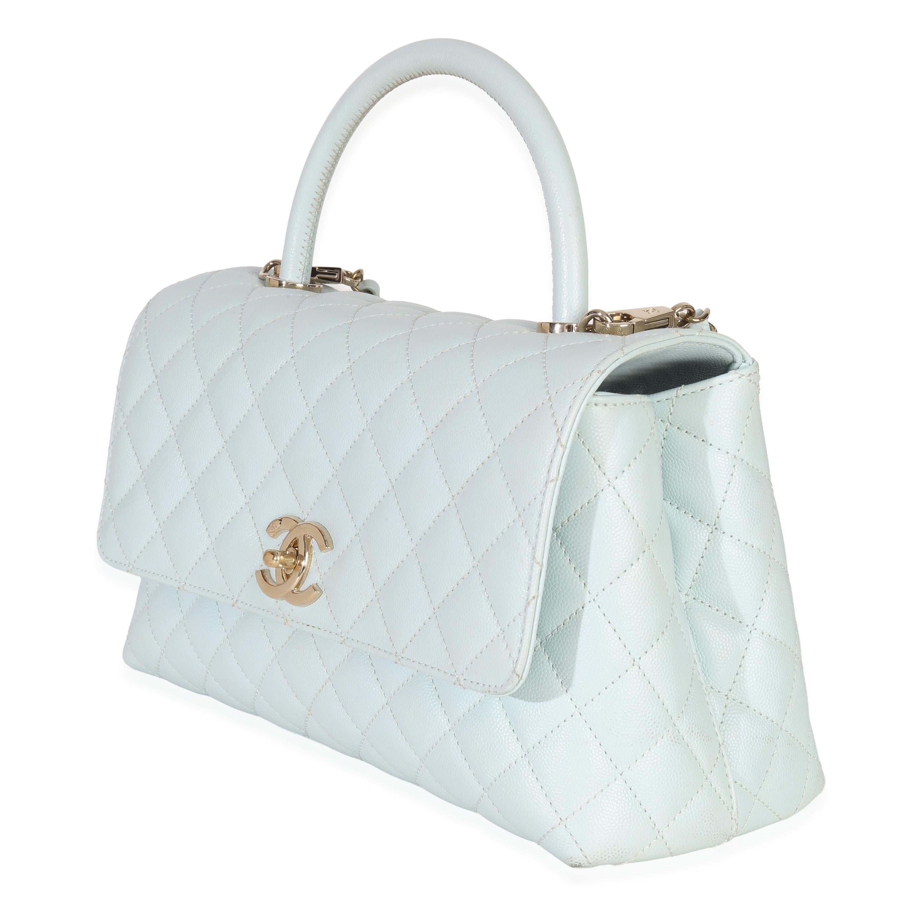 Chanel  Quilted Caviar Medium Coco Top Handle Handbag