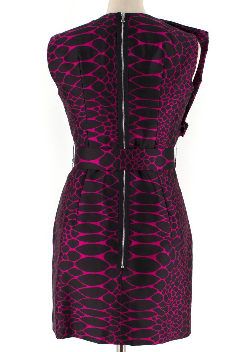 Philip Armstrong abstract-jacquard belted dress