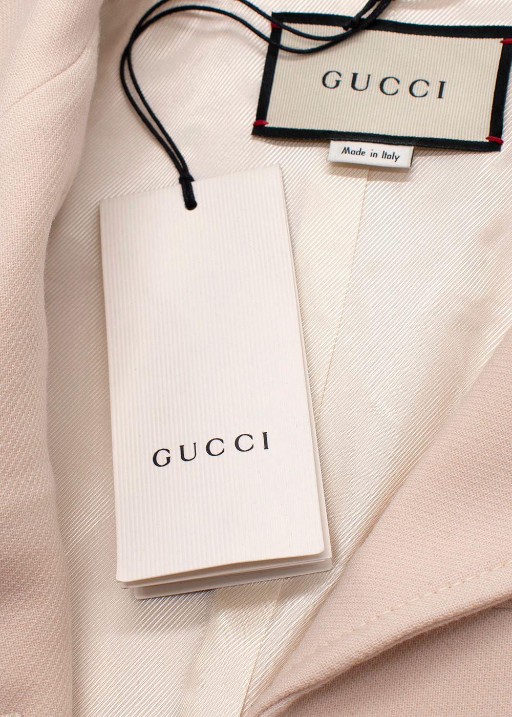 Gucci Pale Pink Overcoat with Tonal Zip Details