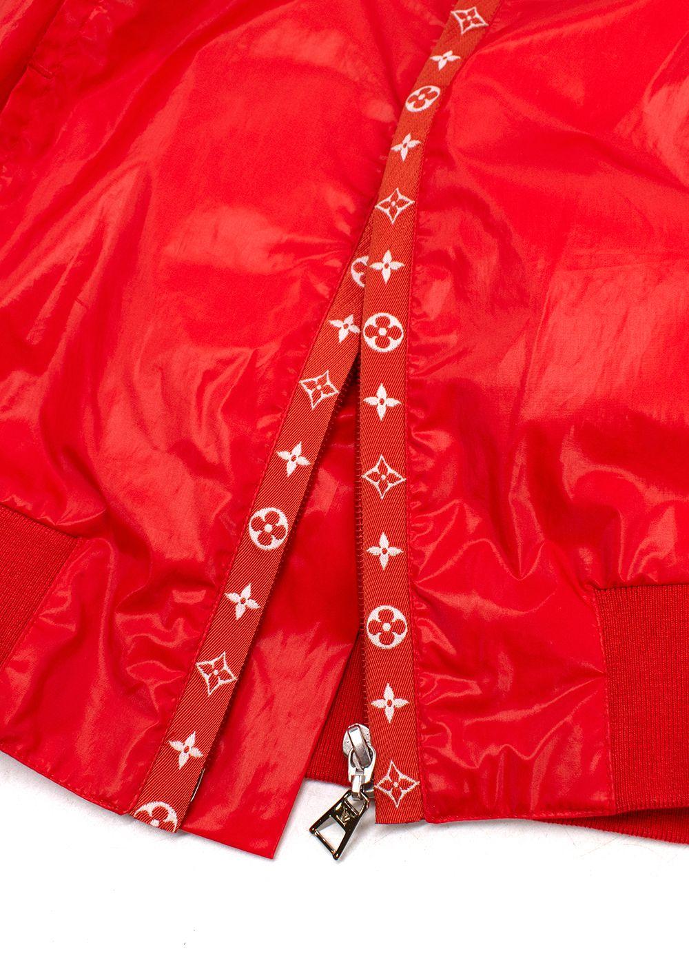 red sports zipper coat