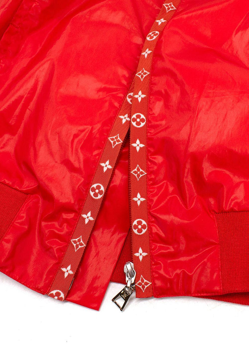 red sports zipper coat