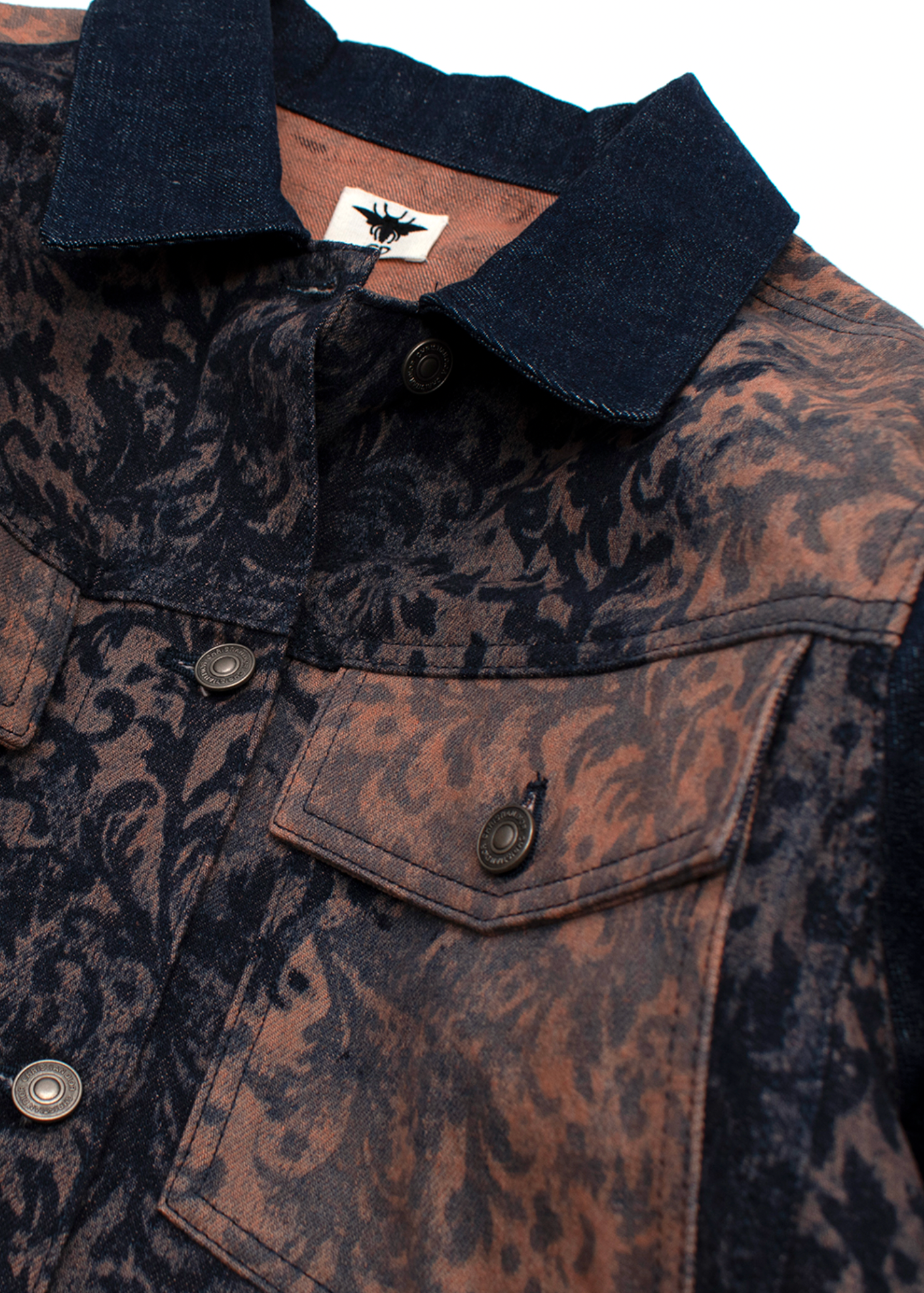 Dior SS23  Navy Paisley Printed Denim Jacket