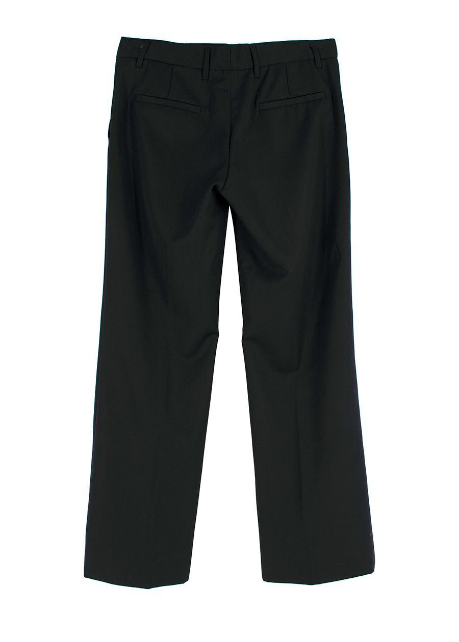 Textured Black Trousers