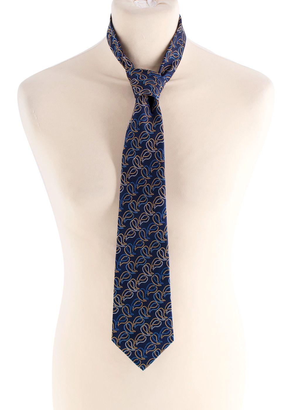 Turnbull Asser Blue Loose Paisley Tie