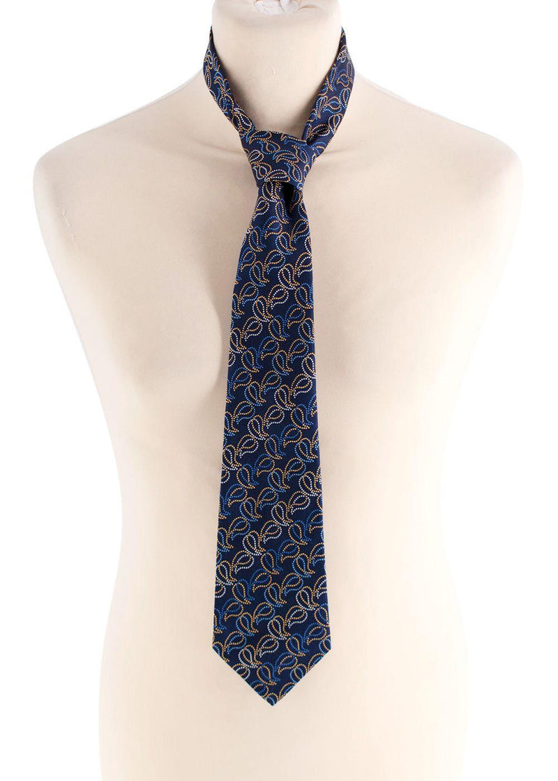 Turnbull Asser Blue Loose Paisley Tie