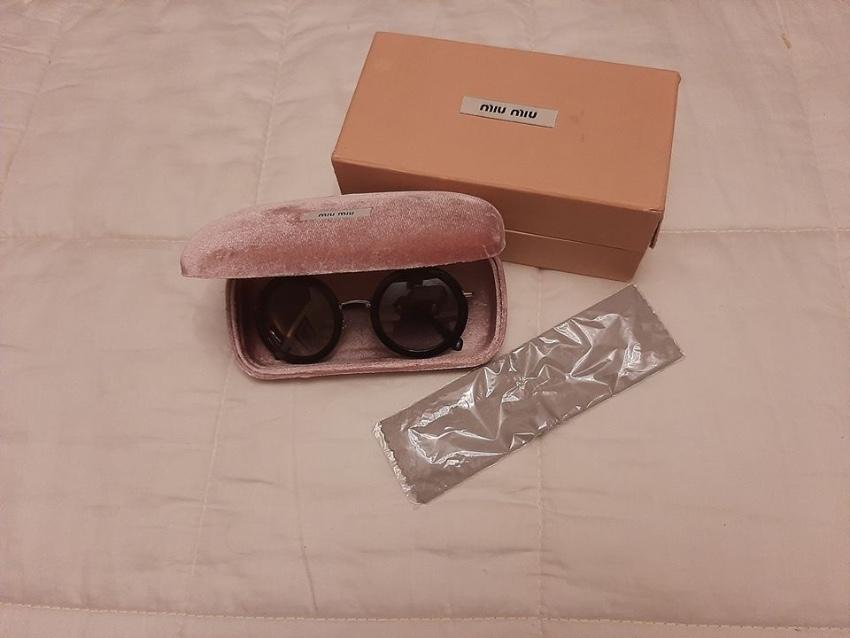 Black Round 59U Sunglasses