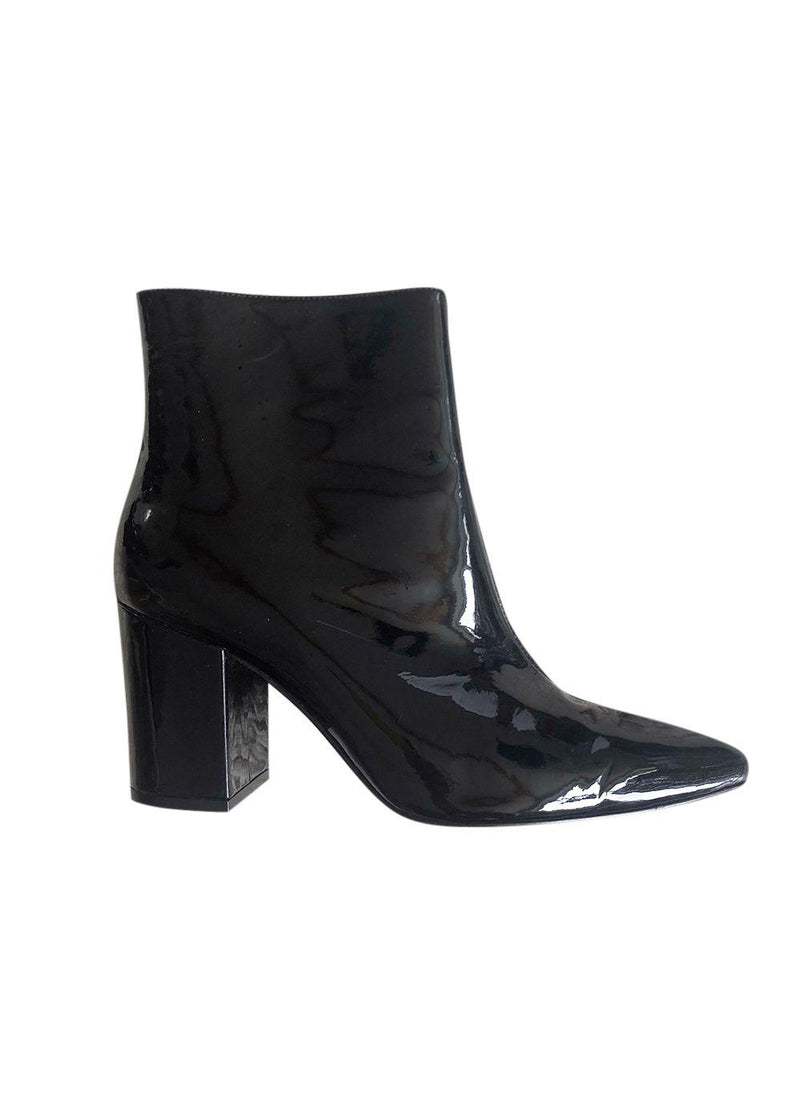 Black Patent Ankle Boots