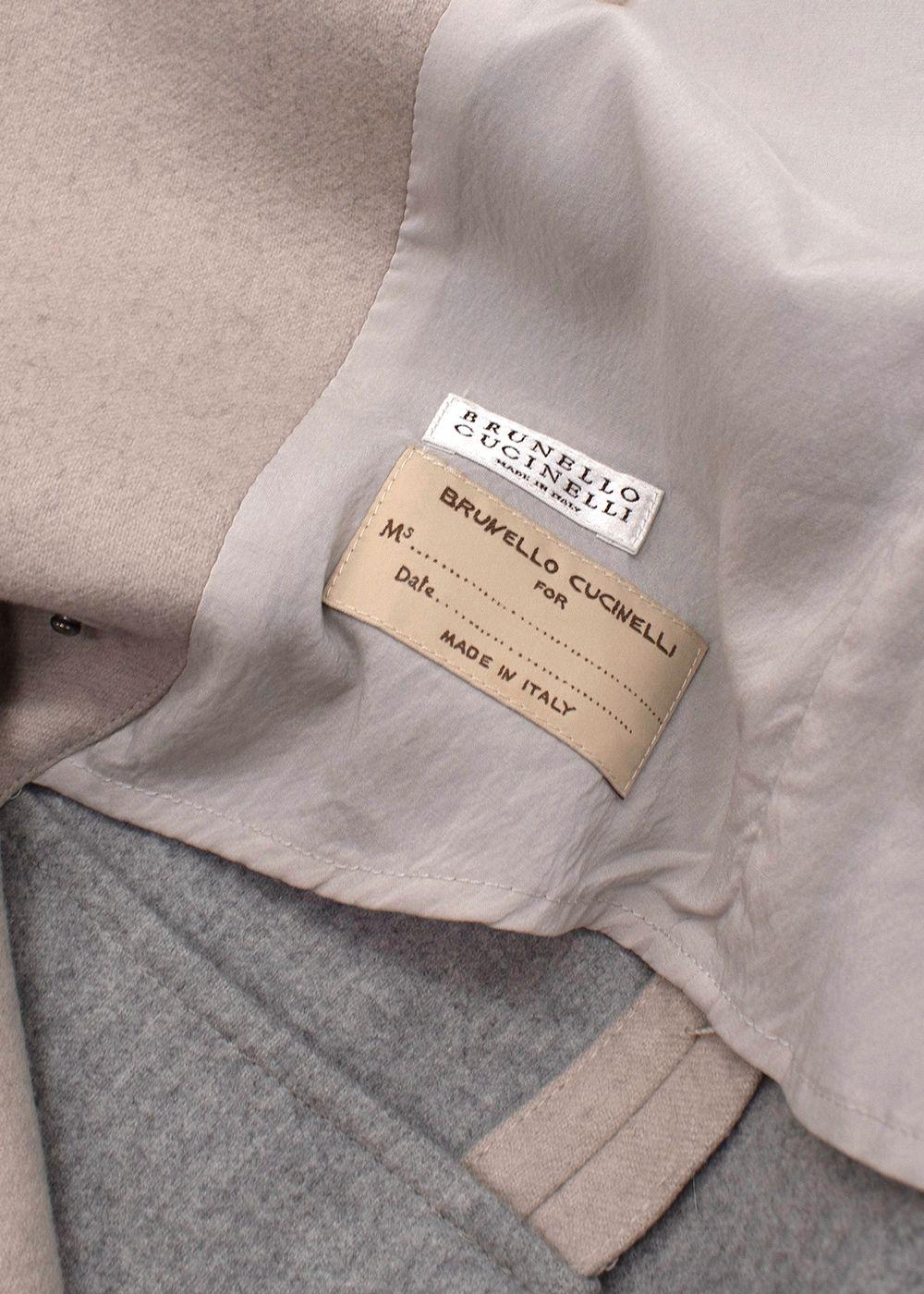 Brunello Cucinelli Beige Cashmere Duster Coat
