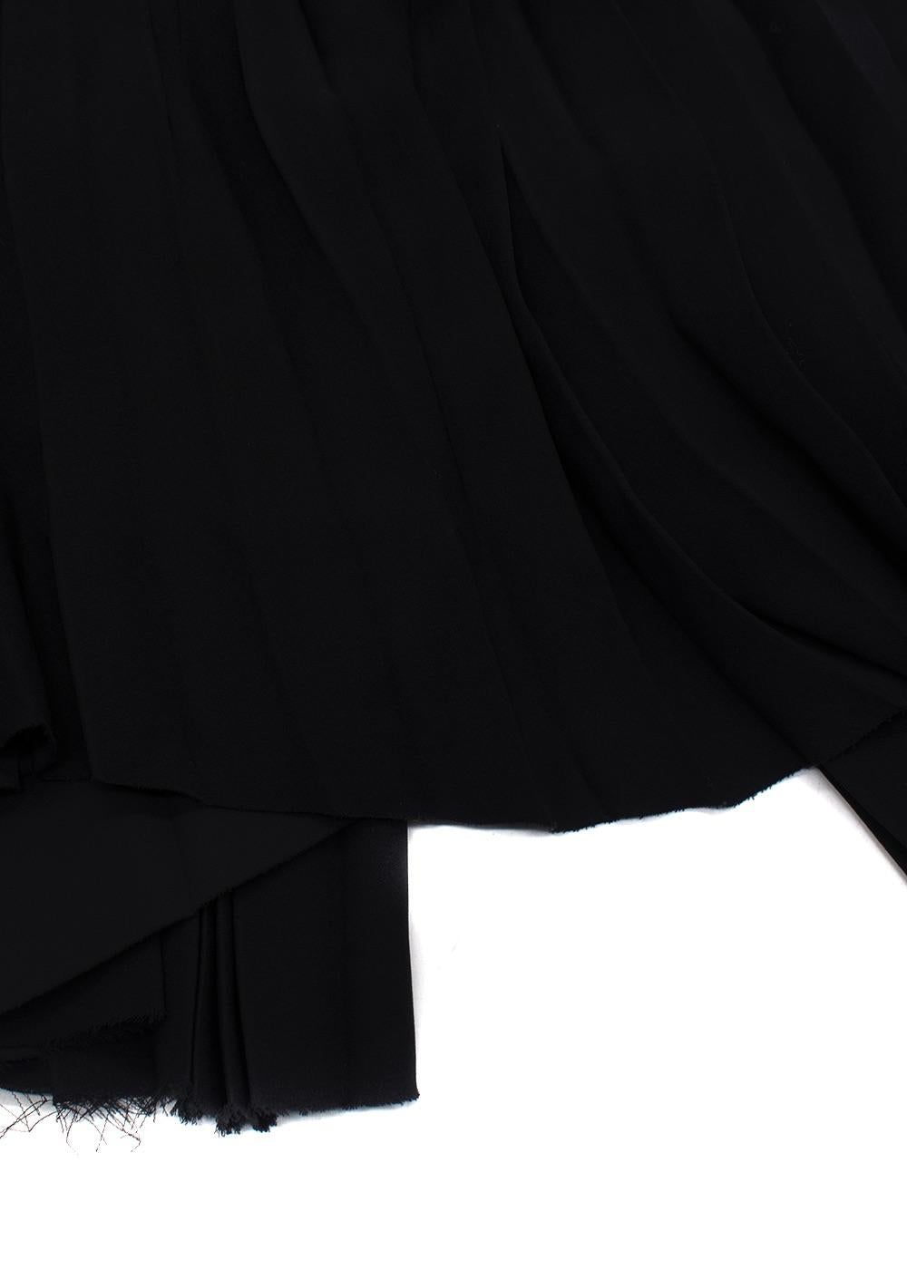 Balenciaga Black Pleated Asymmetric Skirt