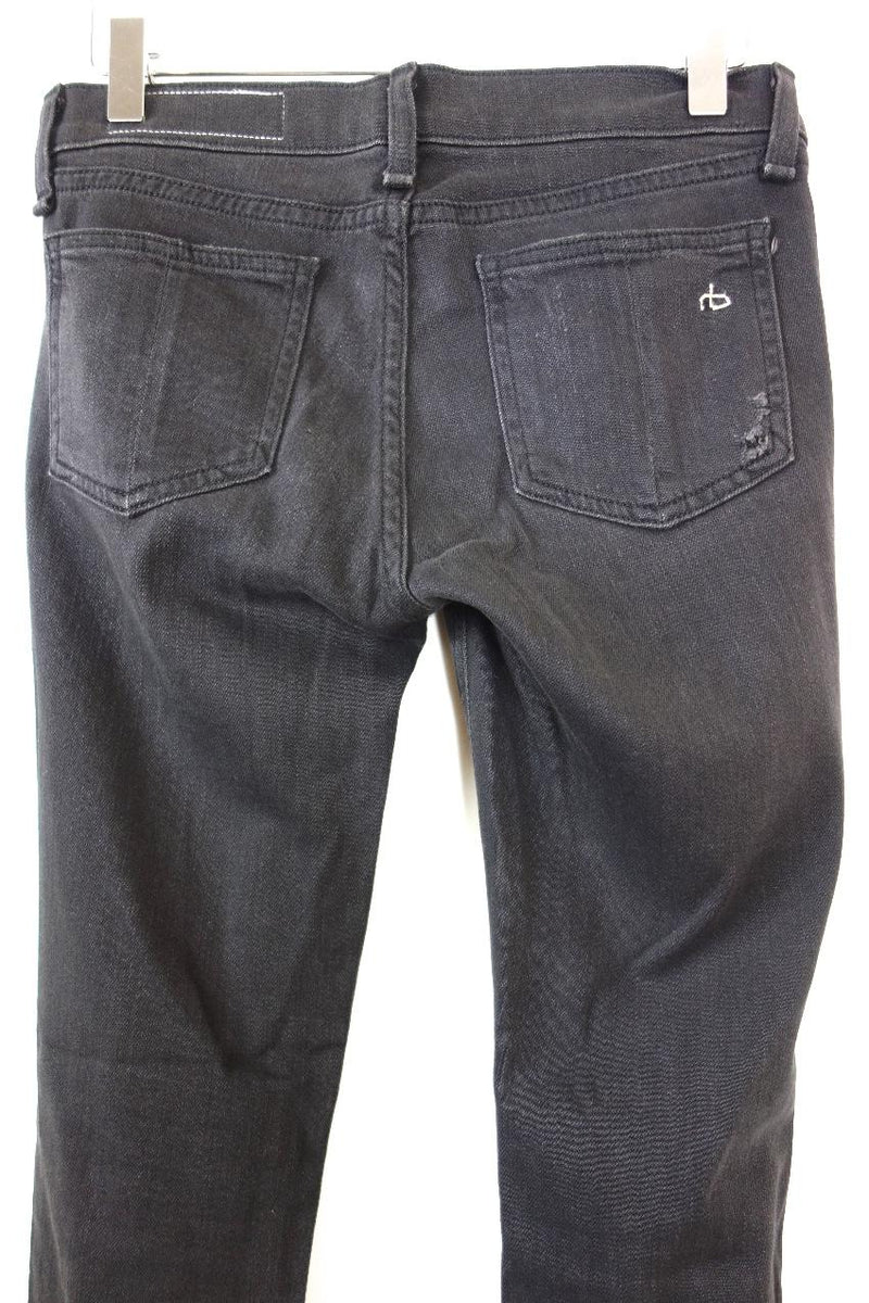 Rag and Bone Skinny Jeans in black with holes