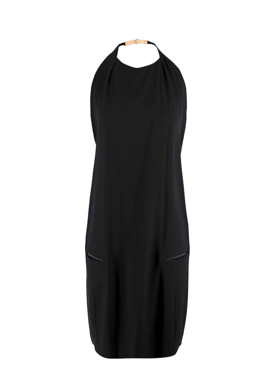 Celine Black Halterneck Open-back Dress