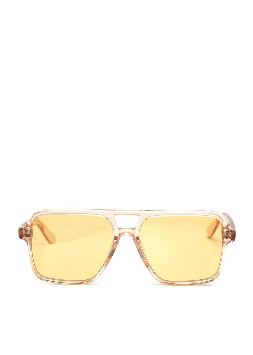 Joseph Apricot Aviator Square Sunglasses