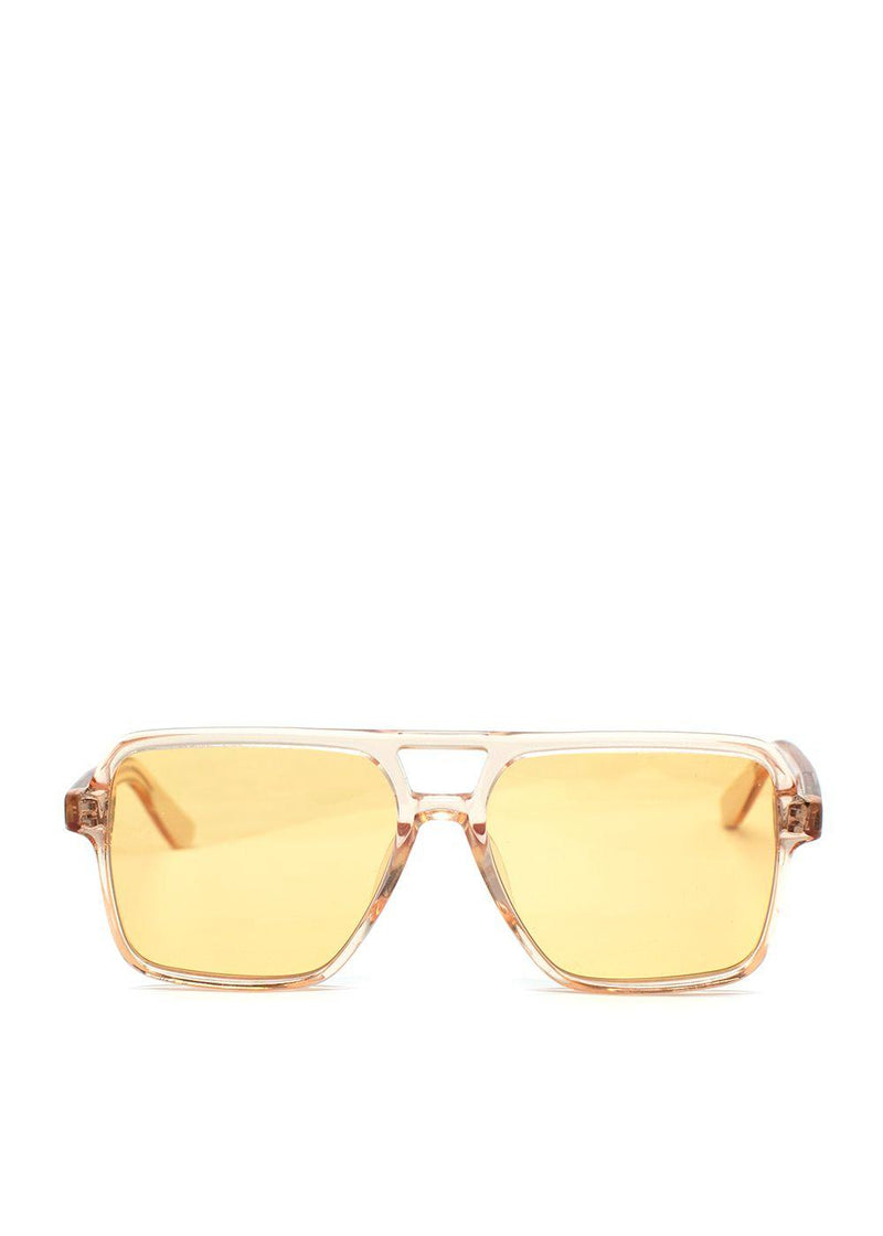 Joseph Apricot Aviator Square Sunglasses
