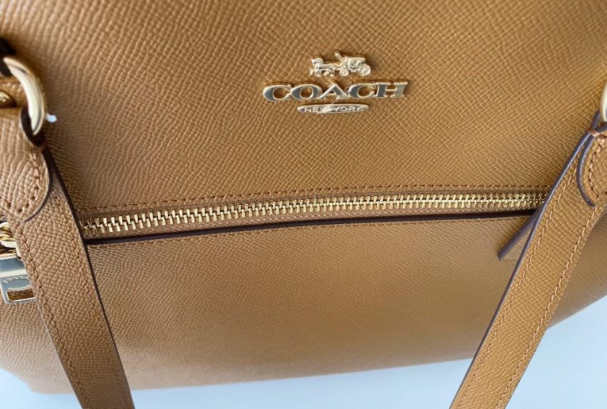 Coach caramel leather shoulder tote bag