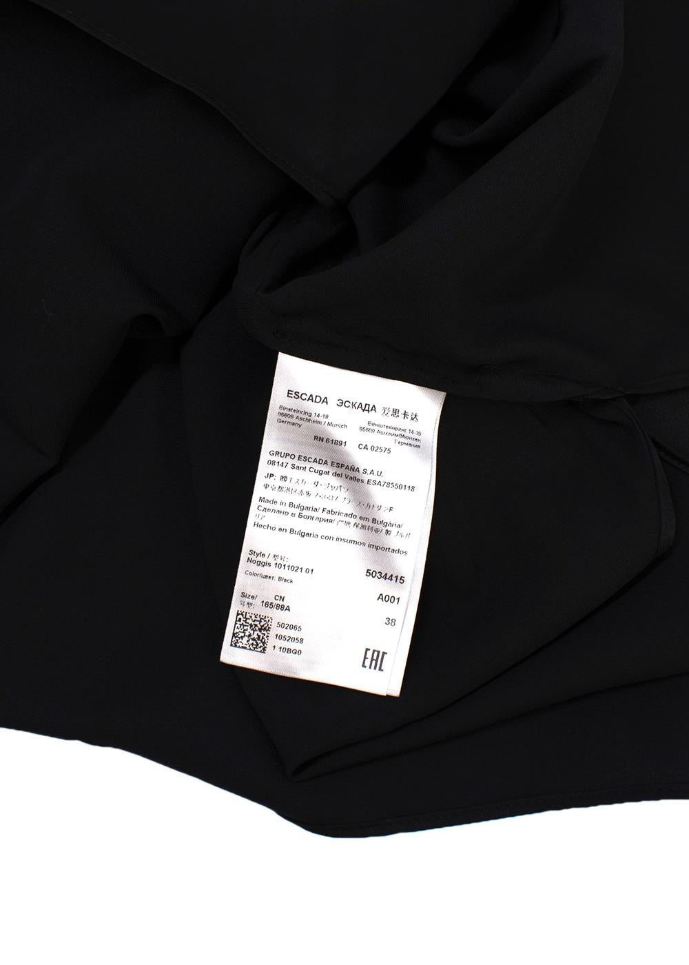 Escada Black Silk Oversize Shirt
