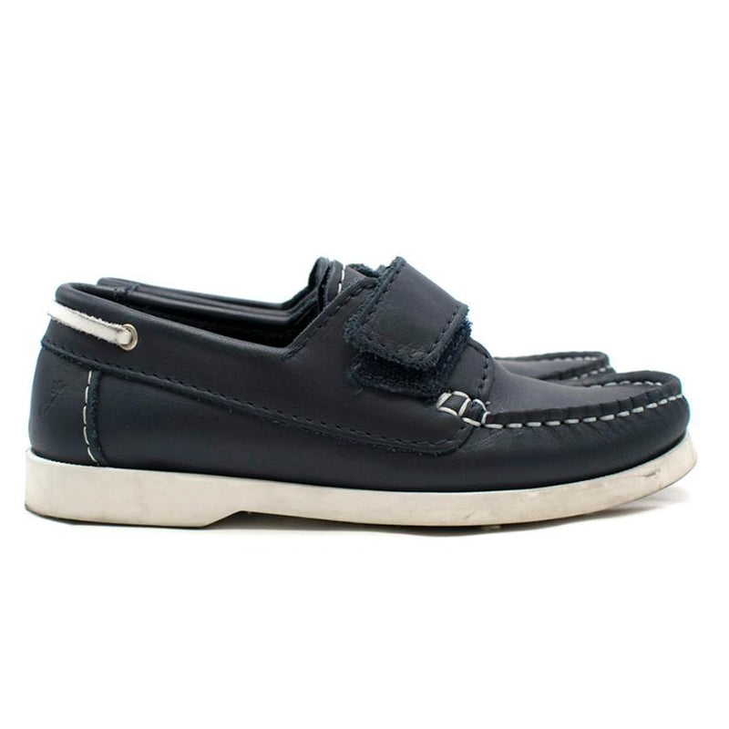 Jacadi Boys Navy Leather Deck Shoes
