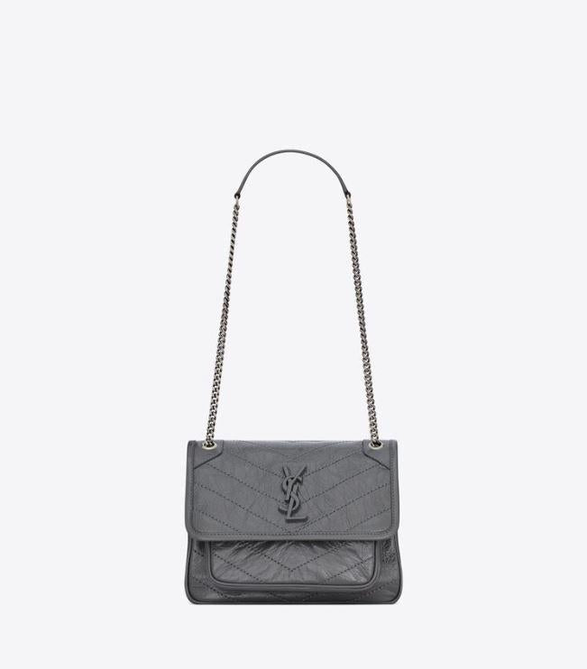 Saint Laurent Charcoal Grey Niki Crossbody Bag