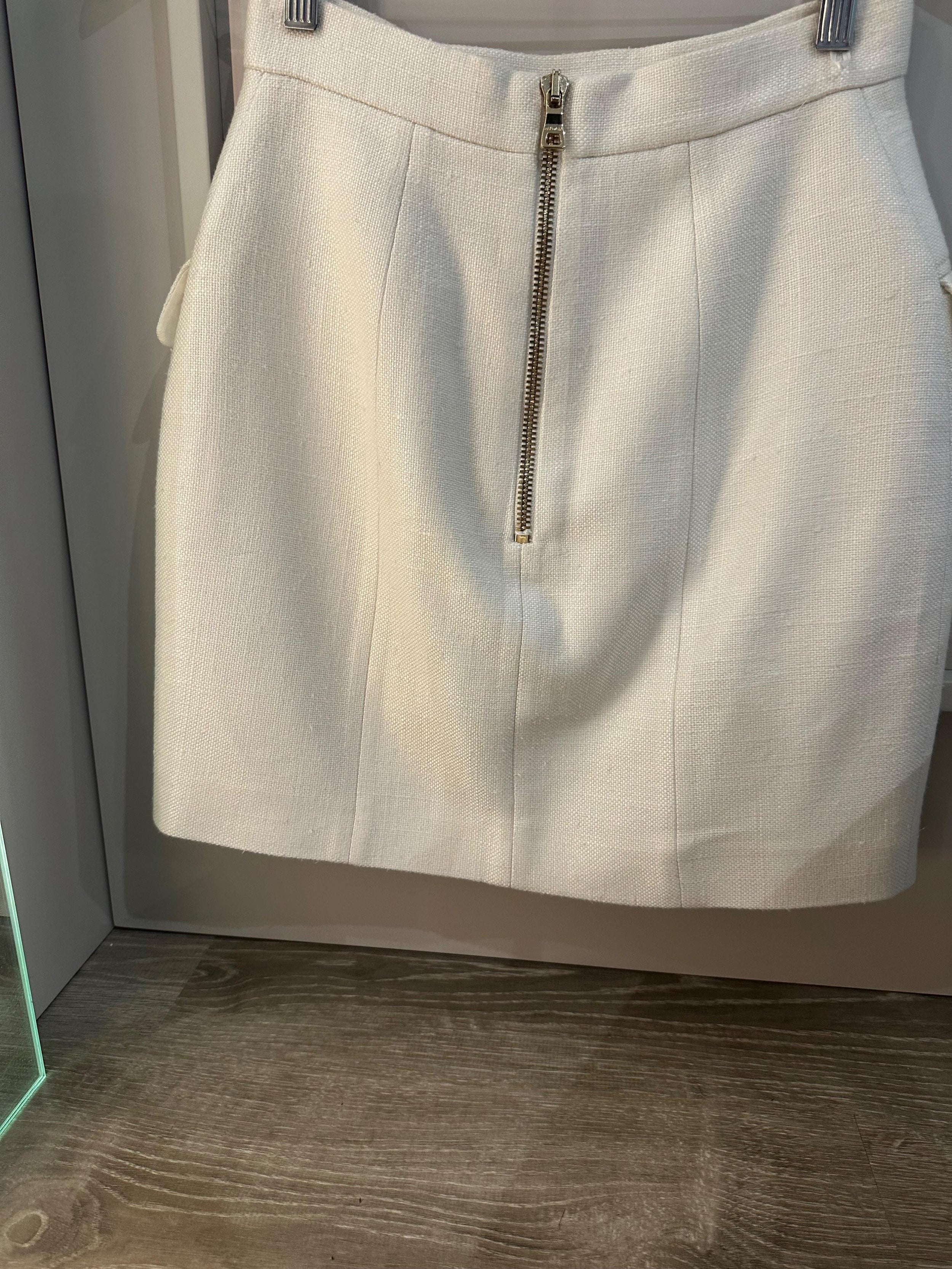 High-Waist Grain De Poudre Mini Skirt