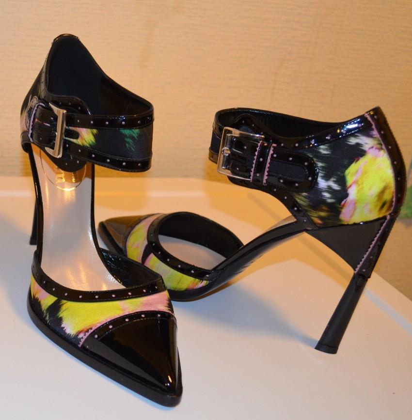 Nicholas Kirkwood Sating & Leather Painted Sandals