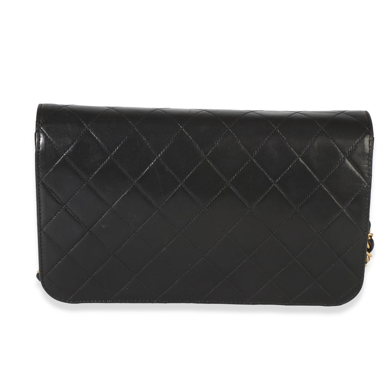 Chanel  Vintage Black Quilted Lambskin Full Flap Bag