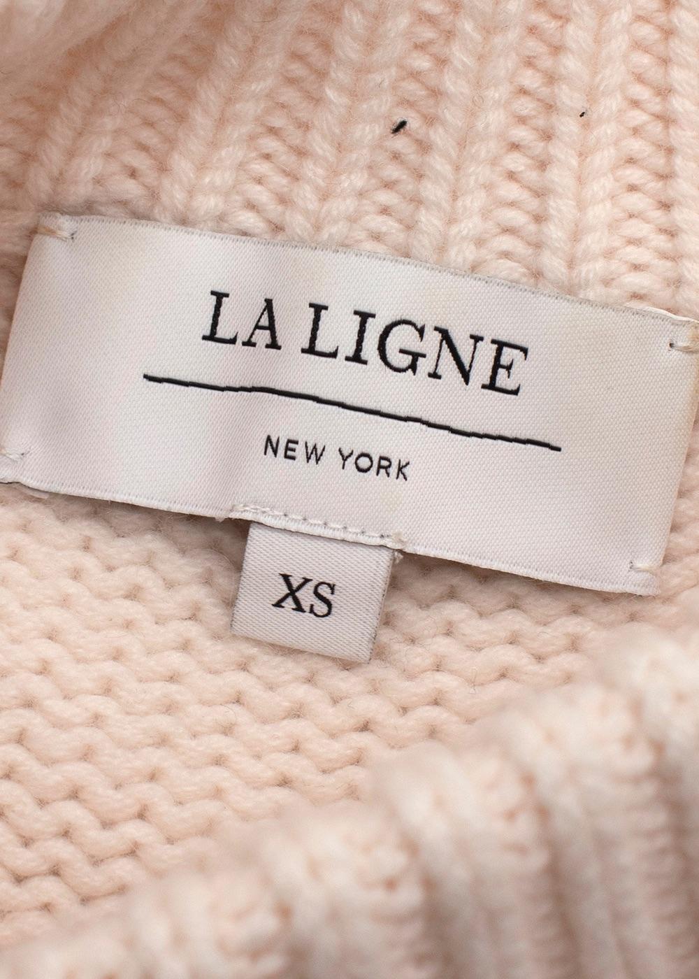 La Ligne White Striped Wool Blend  Jumper