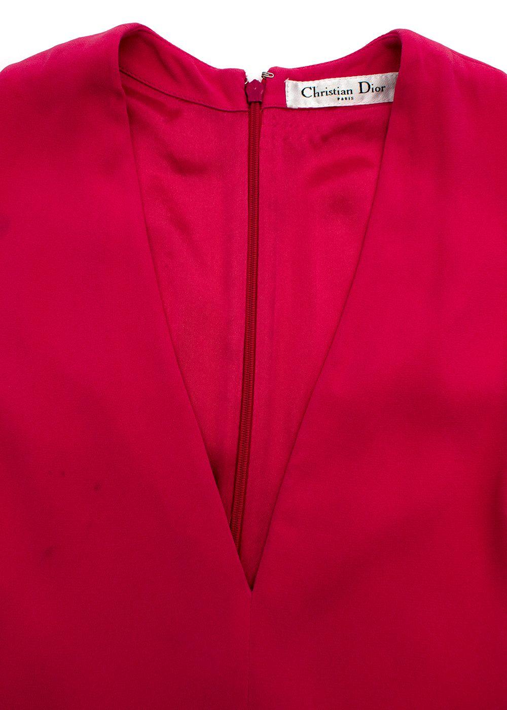 Dior Pink Silk Sleeveless Gown