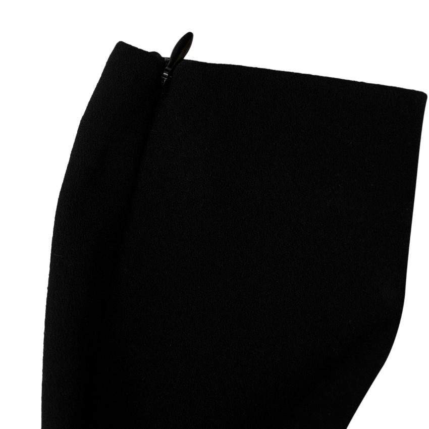 Diane von Furstenberg Black Fringed Embellished Lace Back Dress