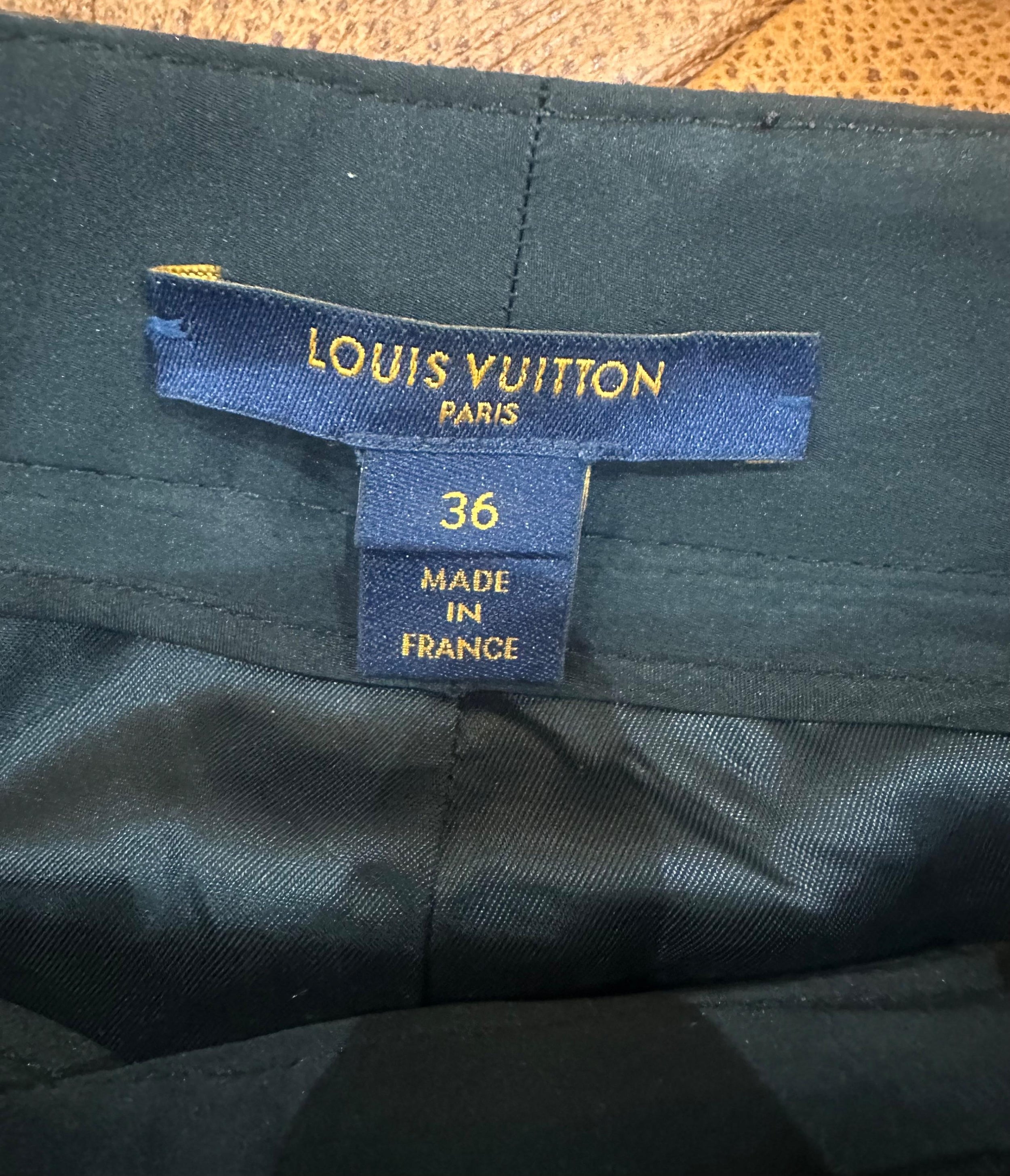 Louis Vuitton Black Monogram Mini Skirt