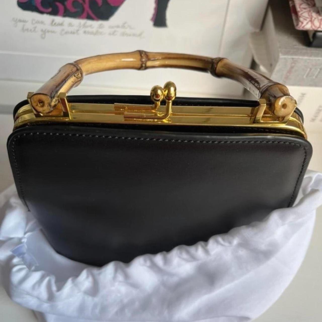 Jil Sander Black Goji Bamboo Top Handle Bag