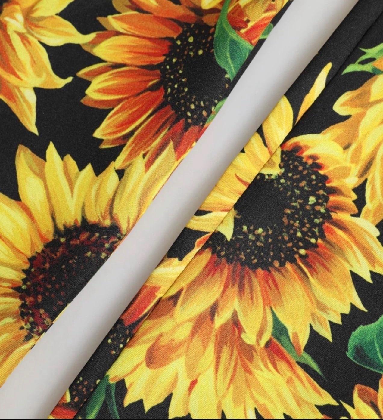 Dolce & Gabbana Sunflower Print Long Gloves