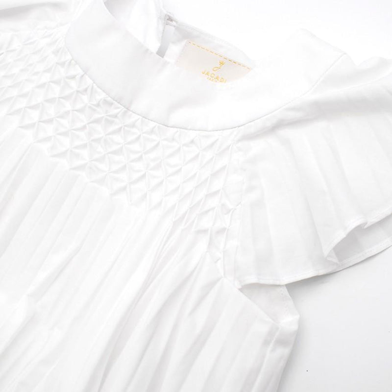 Jacadi white pleated dress