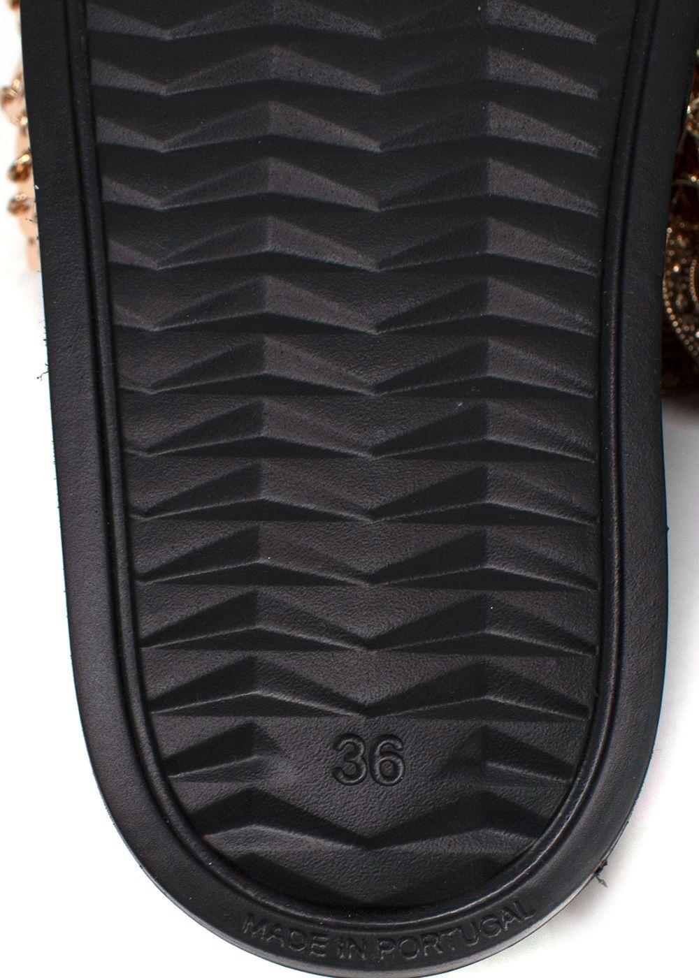 Paco Rabanne Tresor embellished leather slides