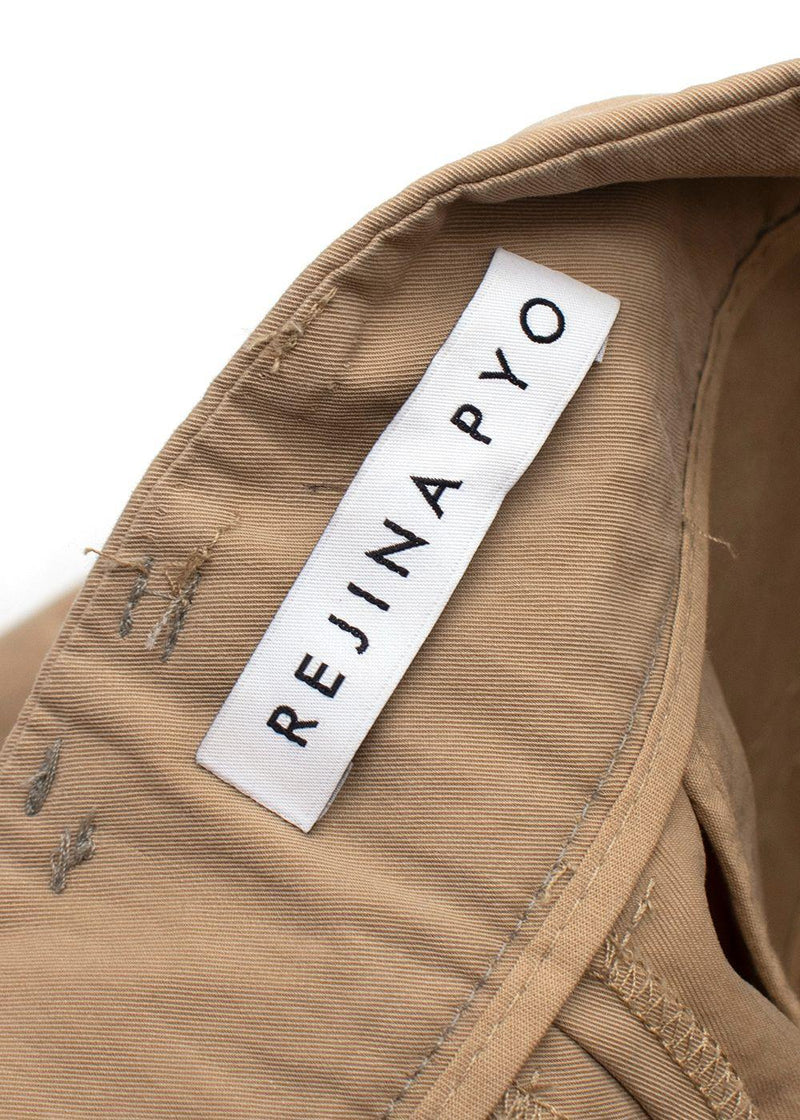 Rejina Pyo High Waist Wide Leg Tan Trousers