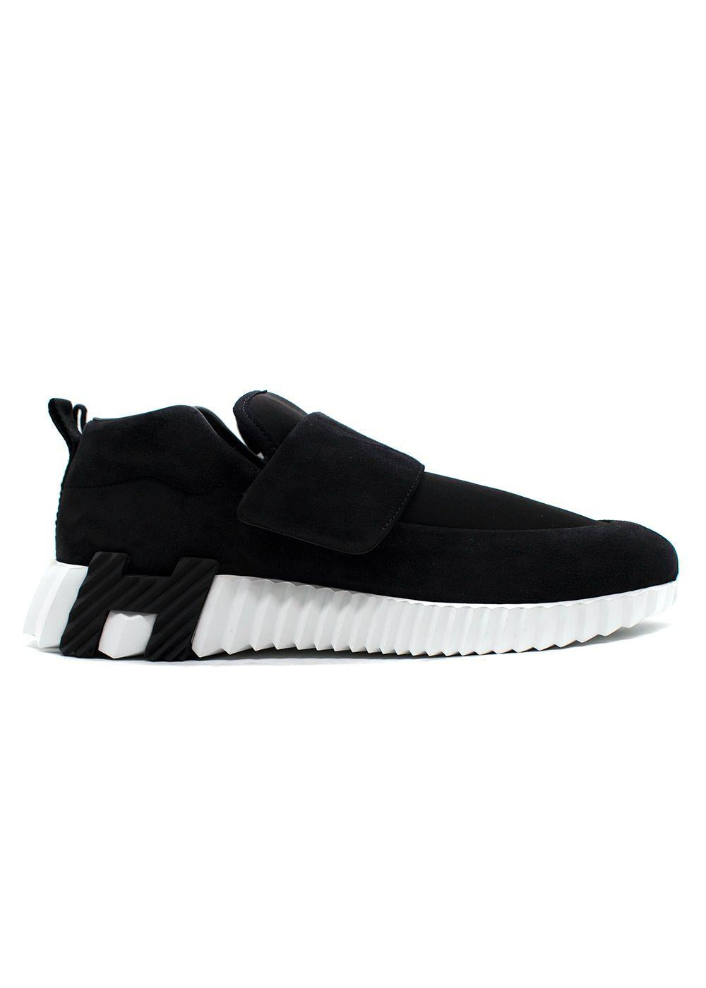 Hermes Black Suede 'H' Sneaker