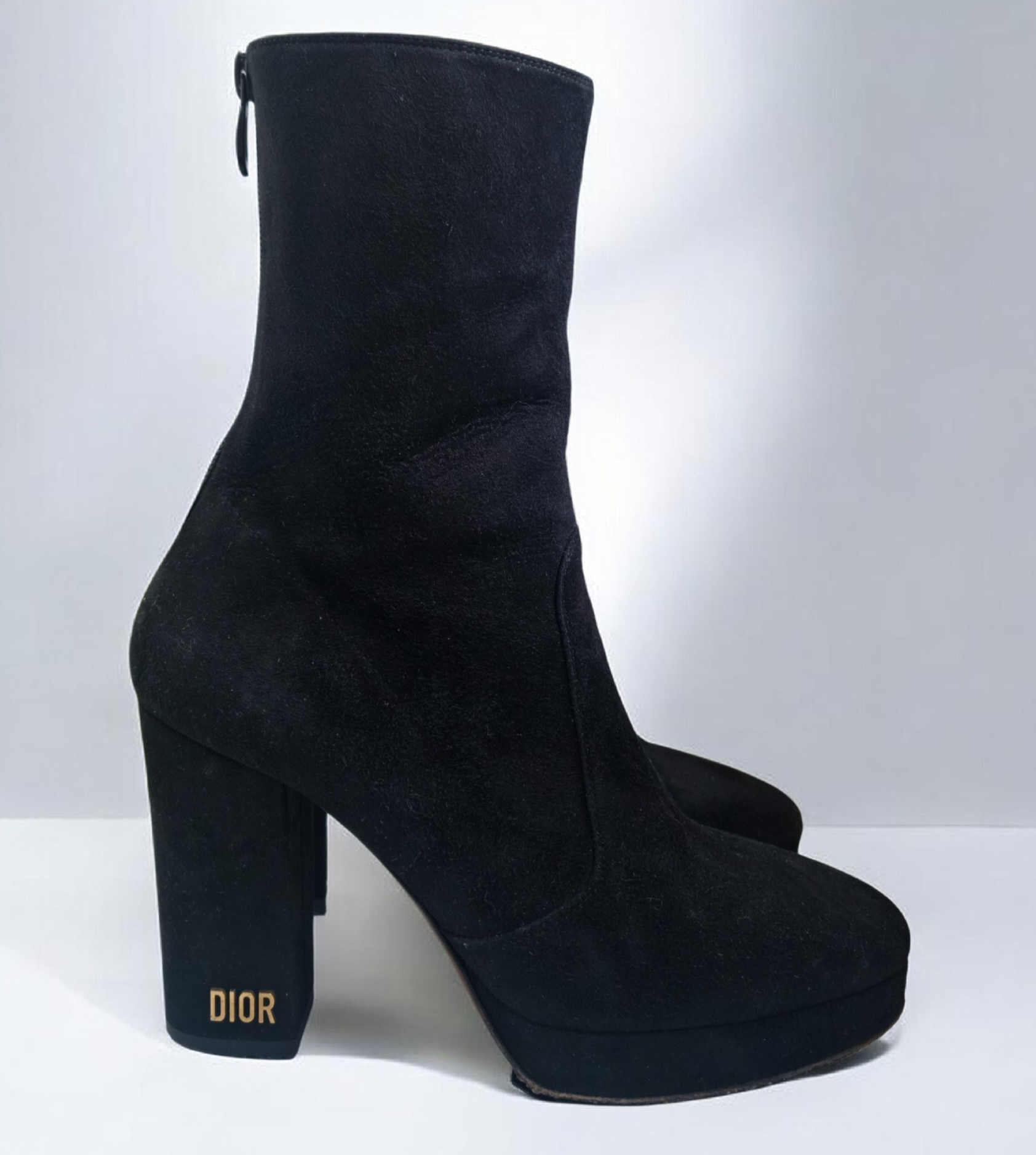 Dior Black Suede Ankle Boots
