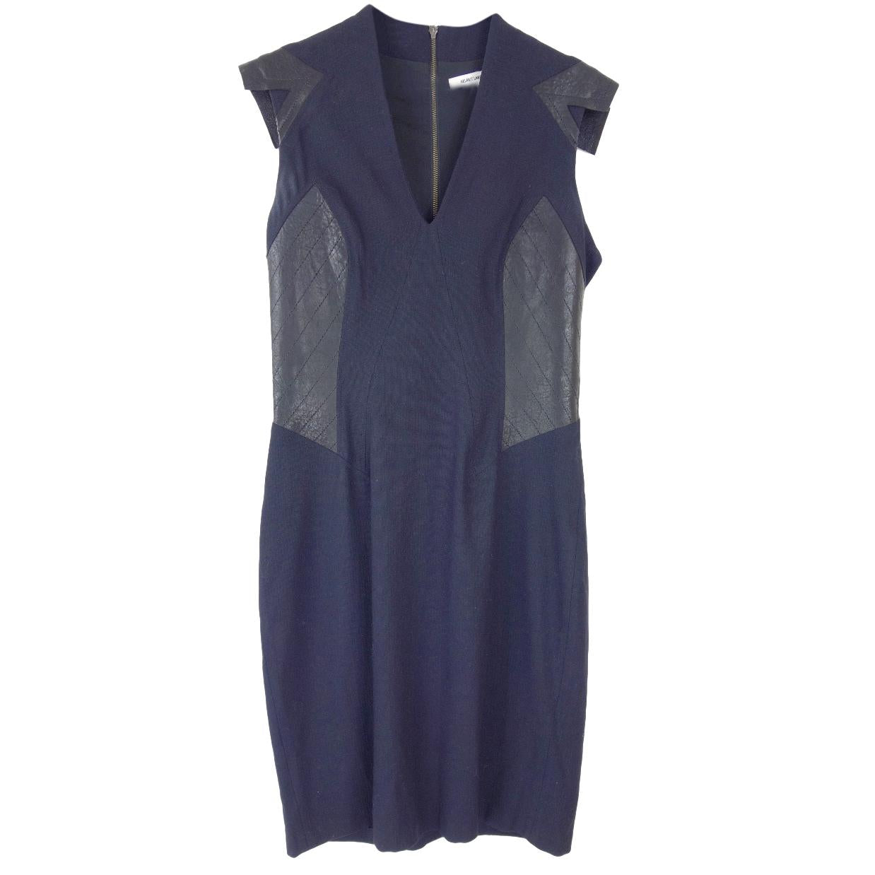 Helmut Lang contrast-panel dress