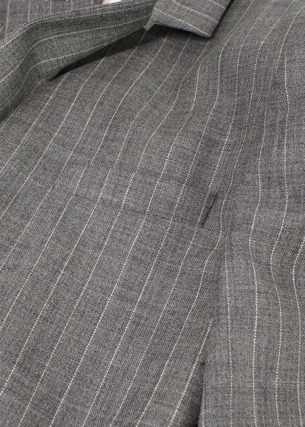 There Was One  Grey Pinstripe Blazer and Tailored Trouser Suit