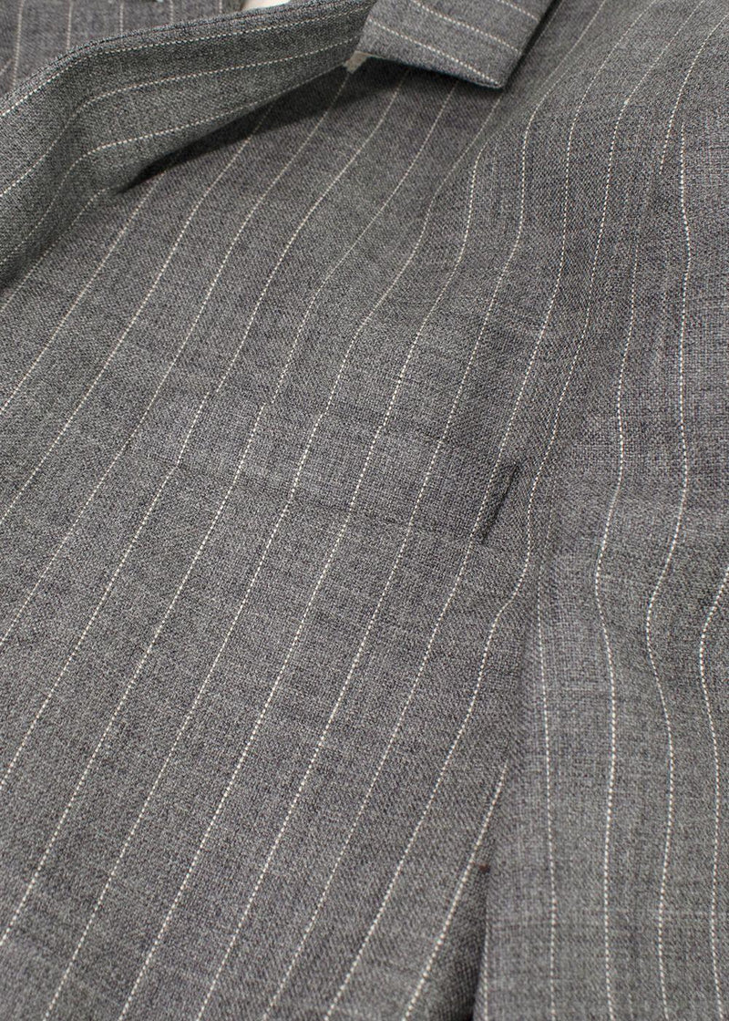 There Was One  Grey Pinstripe Blazer and Tailored Trouser Suit