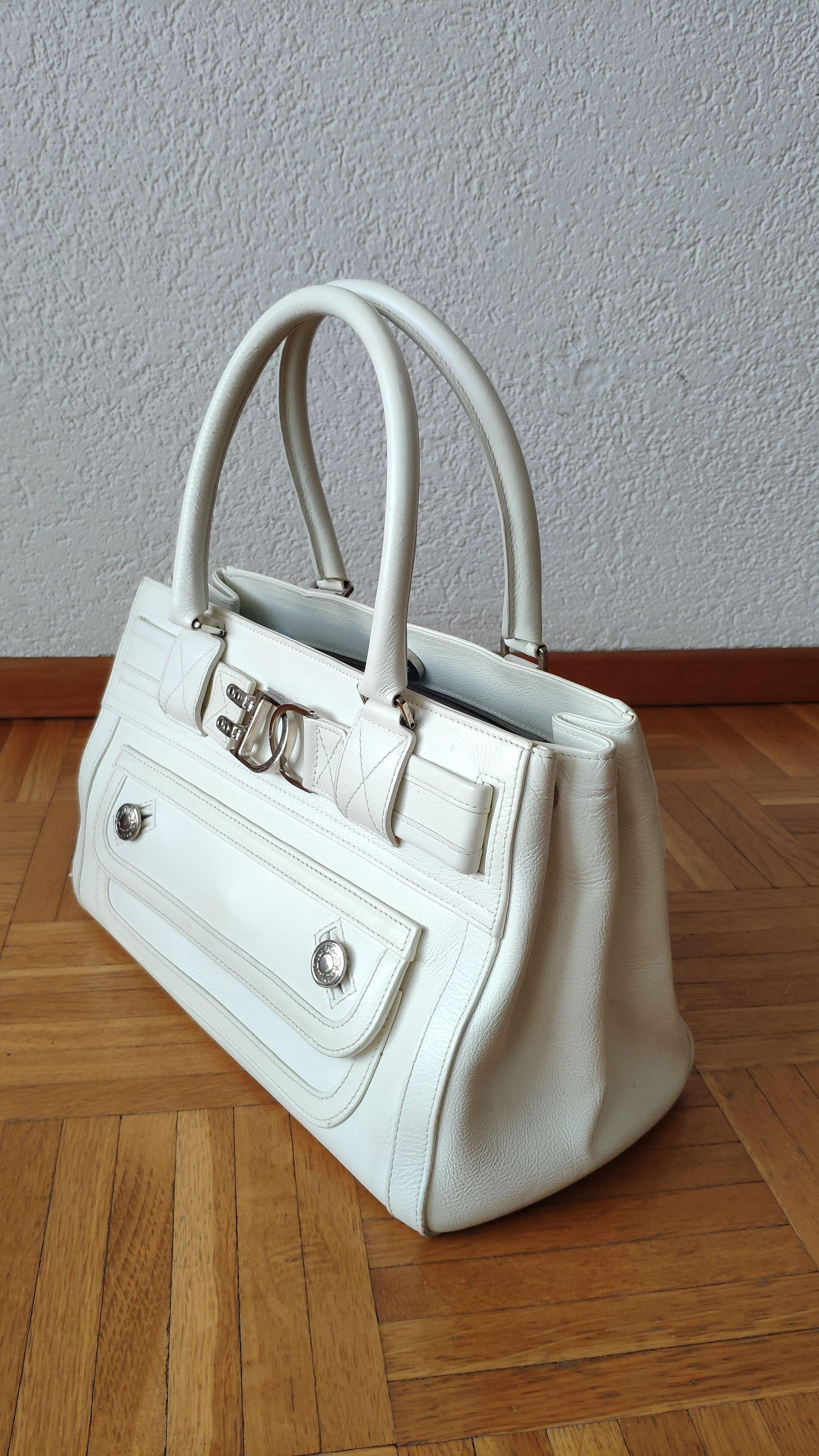 White leather Flight bag