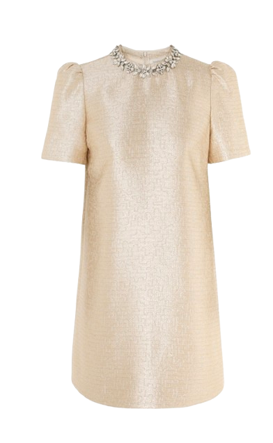 Zimmearmann Gold Crush Shift dress