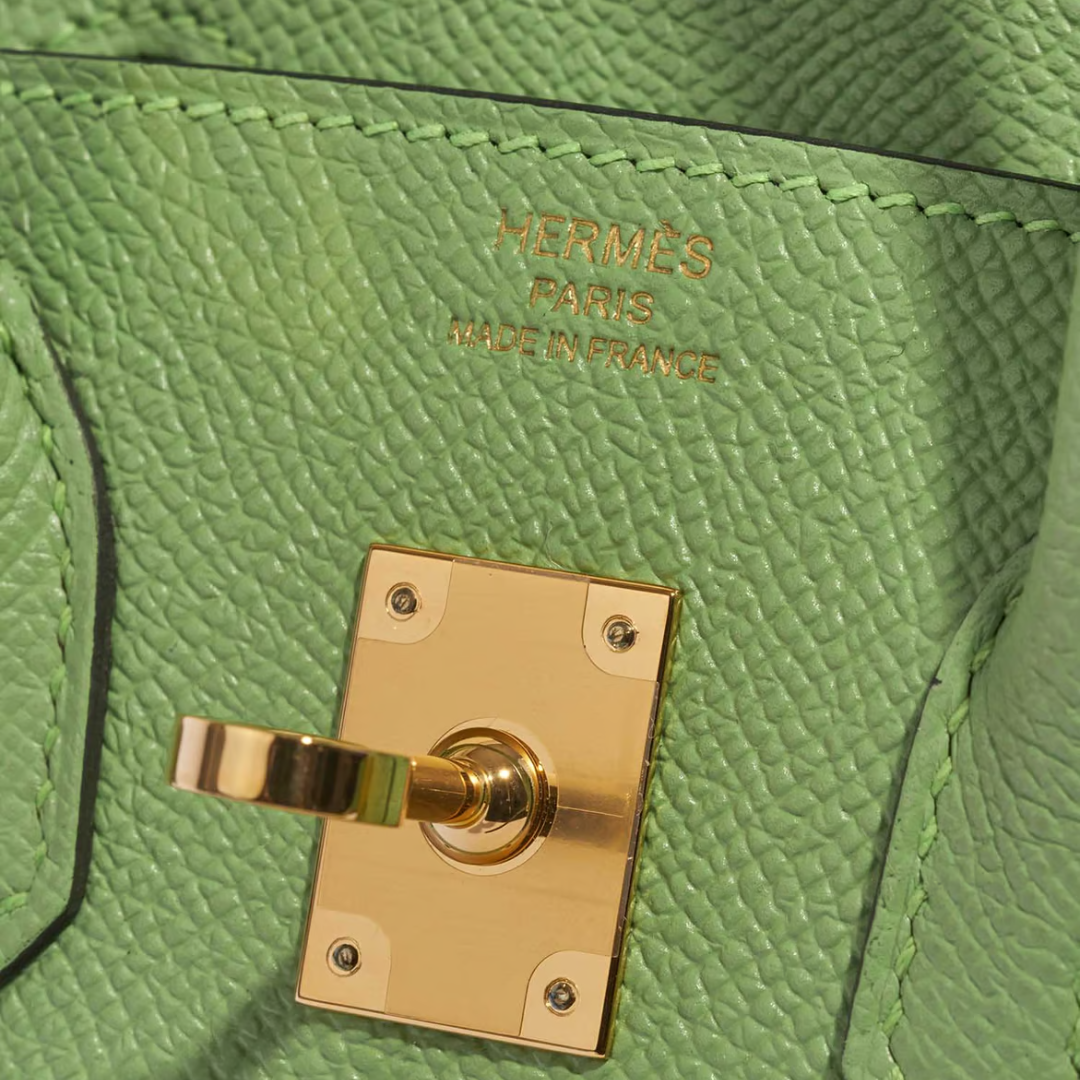 Hermès  Birkin 25 Epsom Sellier Vert Criquet Gold Hardware