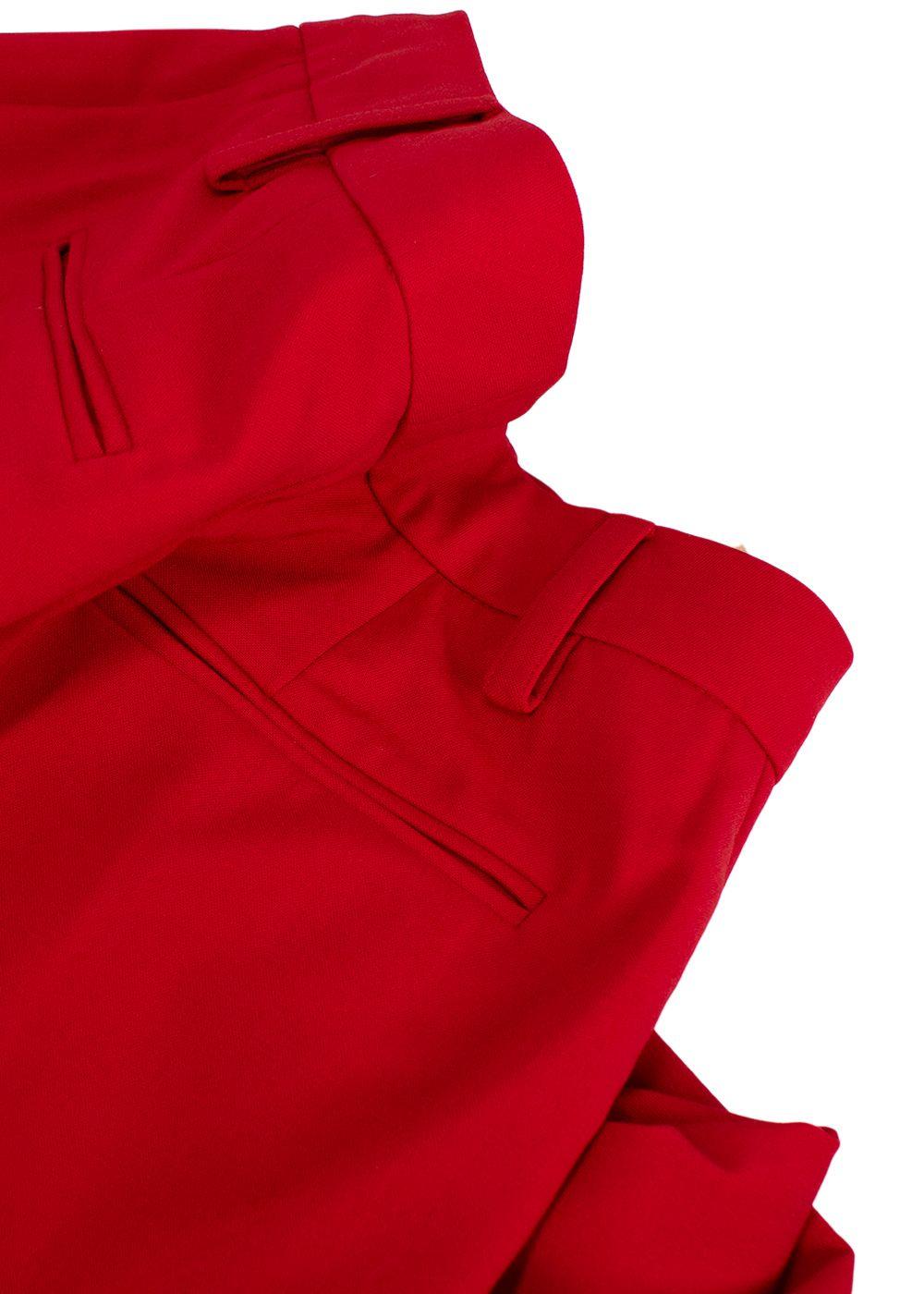 Valentino Red Cropped Tailored Suit Trousers
